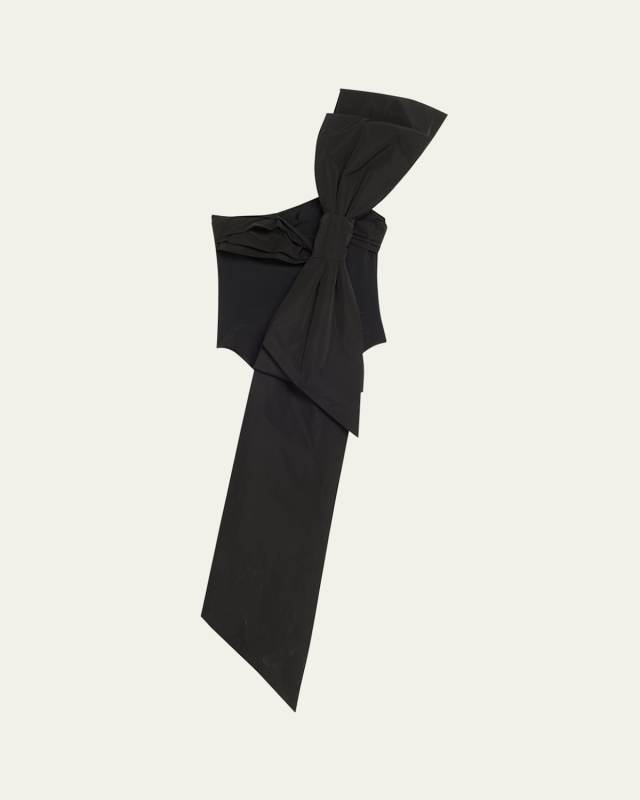 Oversized Bow Woven Leotard